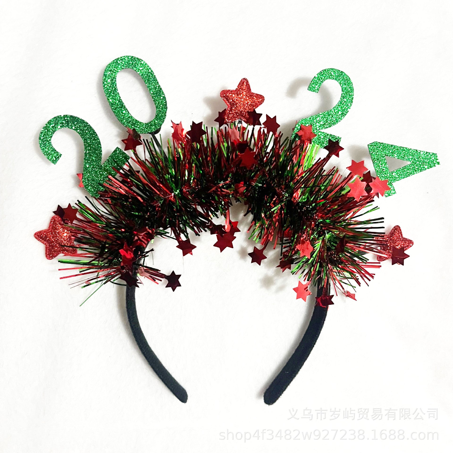 Wholesale Christmas 2024 Number Fabric Headbands